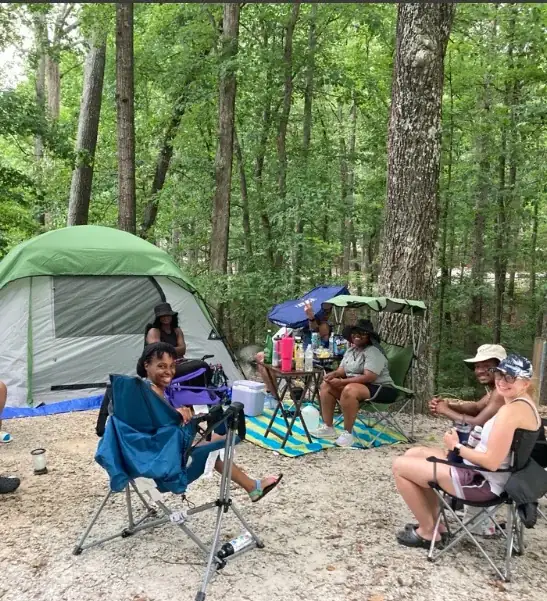 WE OUTSIDE GA camping group at a campsite